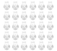 GTILE Lot de 120 bloqueurs de cordon ronds en plastique transparent à trou unique pour cordons de serrage, paracorde, remplacement de lacets de chaussures (transparent)