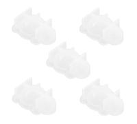 GTILE Lot de 5 mini moules en silicone en forme de tortue 3D sur le thème des animaux de l'océan pour loisirs créatifs, décoration de bureau, décoration de micro paysage (blanc)