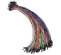 GTIWUNG 100 Pièces 1P to 1P Femâle vers Femelle Jumper Wires Cavalier Câble Set, 1 Pin Breadboard Electronique pour Arduino Prototype Shield, 30CM, 24AWG, 10 Couleur