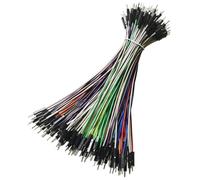 GTIWUNG 100 Pièces 1P to 1P Mâle vers Mâle Jumper Wires Cavalier Câble Set, 1 Pin Breadboard Electronique pour Arduino Prototype Shield, 15CM, 24AWG, 10 Couleur