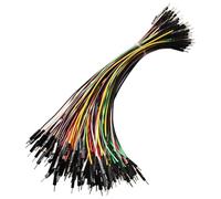 GTIWUNG 100 Pièces 1P to 1P Mâle vers Mâle Jumper Wires Cavalier Câble Set, 1 Pin Fil Electrique Connexion Breadboard Electronique pour Arduino Prototype Shield, 20CM, 24AWG, 10 Couleur