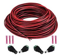 GTIWUNG 20m Câble d'extension de Bande LED à 2 Broches,Connecteur d'éclairage à Bande LED,2Pin Ruban LED Extension Cable Fil 22AWG,pour SMD 3528 2835 5050 5630 LED Strip et Autres Dispositifs DC 5-24V