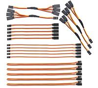 GTIWUNG 20Pcs Servo Extension, 5 x 4 Cable D'extension, 5 x 6 Cable Rallonge, 5 x 12 Câble D'extension JR Plug Futaba, 3 x 6 Servo Y Harnais 1 à 2 Câbles, 2 x 6 Y Harnais 1 à 3 câbles