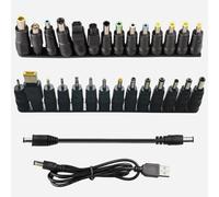 GTIWUNG 28 Pièces Adaptateur d'alimentation DC 5,5 x 2,1 mm Connecteur Universel CC Plugs Femelle à Mâle Adaptateur, Barrel Jack Connecteur, avec 1 Pièce Câble 20CM et 1 Pièce USB à DC 1M