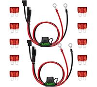 GTIWUNG 2Pcs Connecteur SAE au fil de harnais terminal à joint torique, câble d'extension à déconnexion rapide à cosse 2 broches, 14AWG 1.97FT/60CM SAE au Ring Terminal Harnais Quick Connect