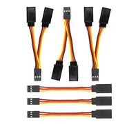 GTIWUNG 3 X 75mm/3in Cable D'extension Servo, 3 X 75mm/3in Servo Y Harnais, Extension Câble Connecteur, 1 à 2 câbles y mâle à femelle 3 broches cordon JR Plug pour RC Produit, 6 Pack