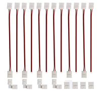 Gtiwung 3528 2835 Connecteur 2 Pin LED Bande Flexible Câble Adaptateur Jumper 8 mm
