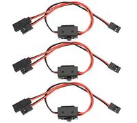 GTIWUNG 3Pcs RC Model Receiver, On Off Battery Switch Futaba Plug 2 x Male / 1 x Female, JR Connecteur Plug, Faisceau Câblage Switch pour RC Voiture, Accessoires de Voiture RC