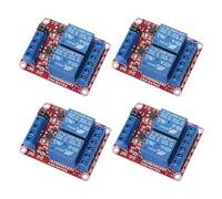 GTIWUNG 4 Pièces 5V 2-Canal Relais Module,2 Canaux Module de Relais Déclencheur Haut/Bas, Carte d'Extension de Relais Déclenchement avec Optocoupleur
