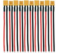 GTIWUNG 5 Paires XT30U Connecteur Femelle Mâle avec Fil de Silicium de 10cm 16AWG, XT-30U Bullet Connectors Plugs, pour Batterie RC Lipo FPV Drone