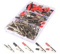 GTIWUNG 60Pcs Pince Crocodile en Métal Test Pince Crocodile Test par le Biais du Travail d'électricien Clip d'isolation en Métal la Batterie
