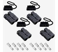 GTIWUNG Batterie Connecteur 50A, Connectique Batterie Paire de Prise Connecteur 50A Batterie Connexion Rapide Prise de Connecteur 50Amp 600V, Noir