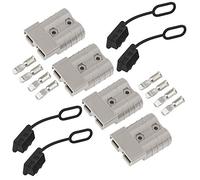 GTIWUNG Batterie Connecteur 50A, Connectique Batterie Paire de Prise Connecteur 50A Connexion Rapide Prise de 50Amp 600V, Gris