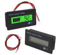 GTIWUNG Compteur de Batterie CC 12V 24V 36V 48V 60V 72V 84V, Moniteur de Voltmètre, Indicateur de Tension de Capacité de Batterie Plomb-Acide et Indicateur, Vert