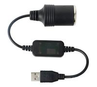 GTIWUNG Convertisseur de Câble USB A mâle vers Allume-Cigare Femelle 12V, Voiture Femelle Convertisseur, Voiture Cigarette Allume Socket pour GPS E-Chien