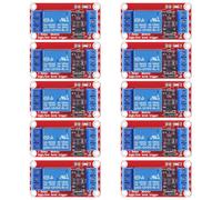 GTIWUNG Lot de 10 Module Relais 1 Canal, 12V 1 Channel Relay Module avec Optocoupleur, Compatible avec Déclencheur de Bas Ou Haut Niveau