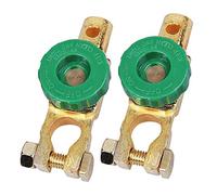 GTIWUNG Lot de 2 Isolateur Batterie Electrique Interrupteur Terminal Connexion, Cosse Batterie Bornes Pour Déconnecter le Terminal Universel de Votre Voiture, Van, Bateau, Vert