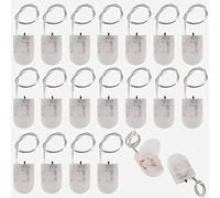 GTIWUNG Lot de 20 Porte-Piles, Supports de Batterie de Cellule de Bouton CR2032 3V, Piles Bouton CR2032 1 x 3V avec Commutation Marche/Arret Interrupteur, Transparent