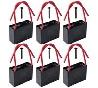 GTIWUNG Lot de 6 Condensateurs CBB61 450V 3 µF AC 50/60 Hz Climatiseur Ventilateur Moteur Condensateur de Marche, Condensateur de Démarrage pour Ventilateur de Plafond, Ventilateur, Hotte