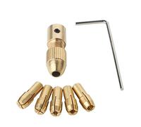 GTIWUNG Lot de 7 0.5-3mm Petit Collet de Foret électrique, Petite Perceuse électrique Bit Collet Drill Chuck Set Avec clé Allen 3.17mm, y Compris 0,5 mm/1 mm/1,5 mm/2,5 mm/mm/3.2 mm