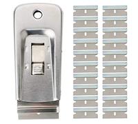 GTIWUNG Peinture Scraper, Rétractable Razor Window Film Outil, Mini Grattoir Acier Inoxydable avec 20 Lames pour Suppression de l'enregistrement, Autocollants, Adhésifs et Plus