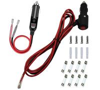 GTIWUNG Prise Allume Cigare, Voiture Allume Cigare Socket Mâle, DC 12V 24V Adaptateur Mâle pour Allume-Cigare avec Câble D'alimentation 16AWG 110CM, avec Interrupteur