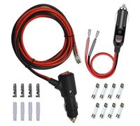 GTIWUNG Prise Allume Cigare, Voiture Allume Cigare Socket Mâle, DC 12V 24V Adaptateur Mâle pour Allume-Cigare avec Câble D'alimentation 16AWG 210CM, avec Interrupteur