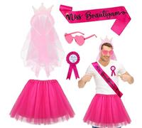 GTJEOI Hommes Déguisements Adultes, Costume Enterrement de Vie de Garçon, 5 pièces Accessoires Déco, Party Accessoires, Fête Costumée