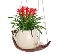 GTJEOI Pot de Fleurs Suspendus avec Visage Balançoire, Jardinière À Suspendre Intérieur Extérieur, Mignon Pot de Fleurs en Résine, Po-t de Fleu-RS avec Visage Balançoire pour Jardin Balcon Décoration
