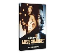 GTJKSX Impression sur toile « What Happened, Miss Simone » - Décoration murale pour salon, chambre à coucher - 30 x 45 cm
