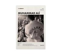 GTJKSX Poster moderne Muhammad Ali avec cadre en bois, art mural d'inspiration minimaliste, citation motivante pour salle de sport, décoration de chambre à coucher, bureau, chambre, cadeau, 50 x 75 cm