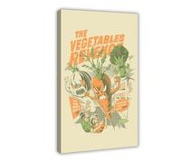 GTJKSX Poster sur toile « Eat Your Vegetables » - Décoration murale pour salon, chambre à coucher - 30 x 45 cm