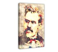 GTJKSX Poster sur toile Friedrich Nietzsche - Décoration pour chambre à coucher, bureau, chambre - Cadeau - 50 x 75 cm