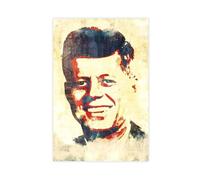 GTJKSX Poster sur toile John F Kennedy JFK - Décoration pour chambre à coucher, bureau, chambre - Cadeau - 50 x 75 cm