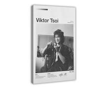 GTJKSX Viktor Tsoi - Poster moderne - Motif groupe russe kino - Poster sur toile - Décoration pour chambre à coucher, bureau, chambre - Cadeau - 30 x 45 cm