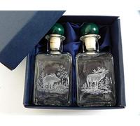 GTK - Geweihe & Trophäen KRUMHOLZ Set de carafes à huile et vinaigre avec décor de chasse 200 ml chacun.