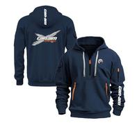 GTKRMXOB Sweat À Capuche Imprimé pour Hommes pour C.a.n-a.m Demi Zip Vêtements D'extérieur Hauts Pulls À Capuche Sweat-Shirts À Manches Longues Veste Confortable-Dark Blue||XL