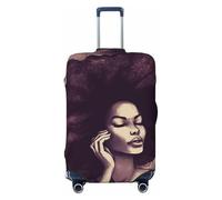 GTKSYNVE African Hair Housse de bagage pour femme approuvée par la TSA, housse de protection en élasthanne extensible lavable, housse de bagage de voyage, grande housse pour 45,7 à 81,3 cm, Noir , L