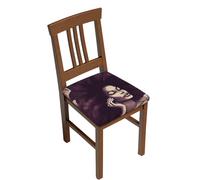 GTKSYNVE African Hair Lot de 2 housses de tabouret de bar carrées imperméables et antidérapantes lavables pour tabouret de bar Noir