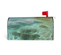 GTKSYNVE Aitutaki - Housse magnétique de boîte aux lettres motif lagon des îles Cook, taille standard, 64,8 x 53,3 cm, couverture décorative imperméable pour boîte aux lettres personnalisée pour