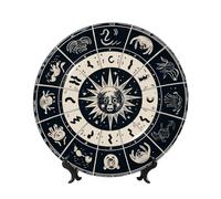 GTKSYNVE Assiettes décoratives en porcelaine anglaise de 25,4 cm avec présentoir - Ornements en céramique - Pour la maison, le bureau, la décoration murale