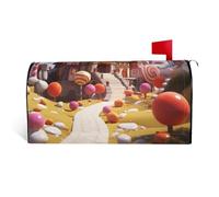 GTKSYNVE Candy Land - Housses magnétiques de boîte aux lettres de taille standard, 53,3 x 45,7 cm, imperméables et personnalisées pour boîte aux lettres pour décoration de jardin et d'extérieur