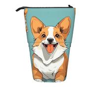 GTKSYNVE Corgi Trousse à crayons télescopique avec fermeture éclair Motif chien mignon Pour Noël, vacances, Nouvel An