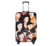 GTKSYNVE Diverse Housse de bagage pour femme approuvée par la TSA, protection de valise extensible en élasthanne lavable, housse de bagage de voyage, grande housse pour 45,7 à 81,3 cm, Noir , M