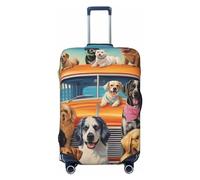 GTKSYNVE Dog Days of Summer Housse de bagage pour valise approuvée par la TSA, housse de protection en élasthanne extensible lavable pour bagages de voyage grande taille 45,7 à 81,3 cm, Noir , M