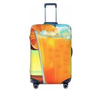 GTKSYNVE Happy Hour Housse de bagage pour valise, approuvée par la TSA, housse de protection en élasthanne extensible lavable pour bagages de voyage grande taille 45,7 à 81,3 cm, Noir , S