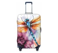 GTKSYNVE Housse de bagage à l'aquarelle en forme de libellule approuvée par la TSA, protection de valise extensible en élasthanne, lavable, housse de bagage de voyage, grande housse pour 45,7 à 81,3