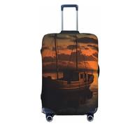 GTKSYNVE Housse de bagage bateau au crépuscule pour valise, approuvée par la TSA, housse de protection en élasthanne extensible lavable, housse de bagage de voyage, grande housse pour 45,7 à 81,3 cm