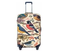 GTKSYNVE Housse de bagage Birds in My Garden pour valise, approuvée par la TSA, housse de protection en élasthanne extensible, lavable, housse de bagage de voyage, grande housse pour 45,7 à 81,3 cm