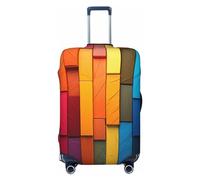 GTKSYNVE Housse de bagage colorée approuvée par la TSA, protection de valise extensible en élasthanne lavable, housse de bagage de voyage, grande housse pour 45,7 à 81,3 cm, Noir , S